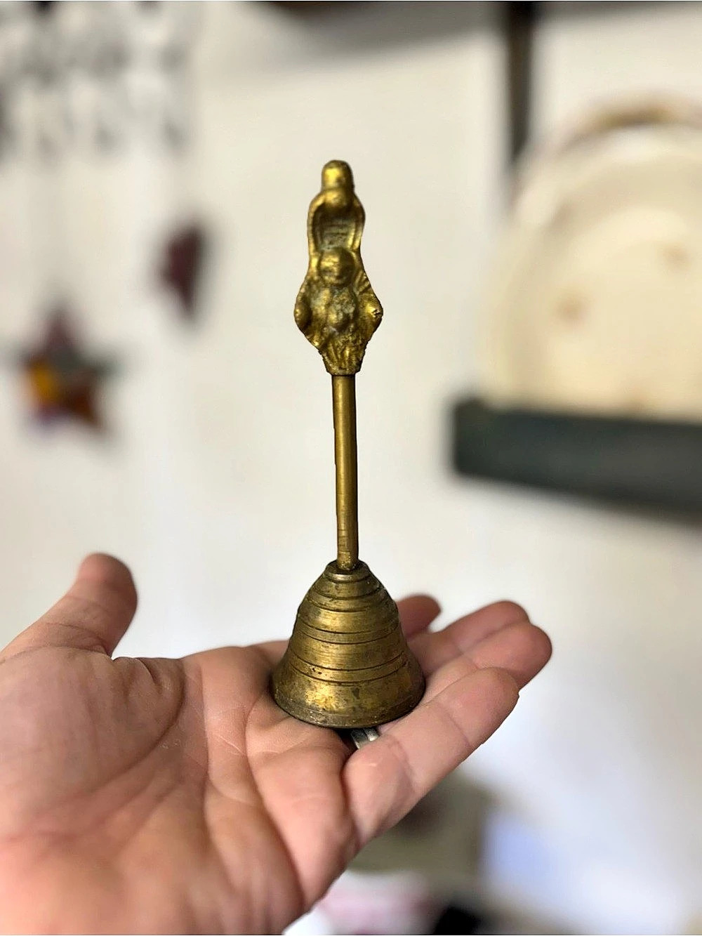 Vintage Gold Brass Decorative Hand Bell